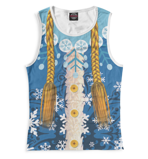 Женская майка с изображением Новый Год цвета Белый