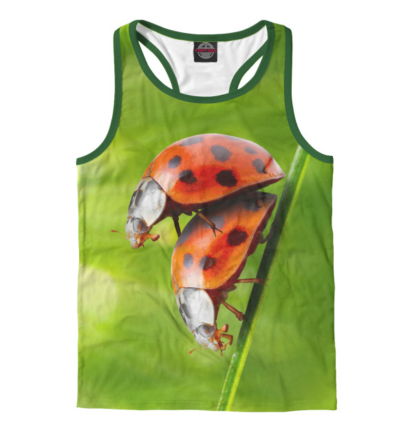 Мужская майка-борцовка с изображением Природа цвета Белый