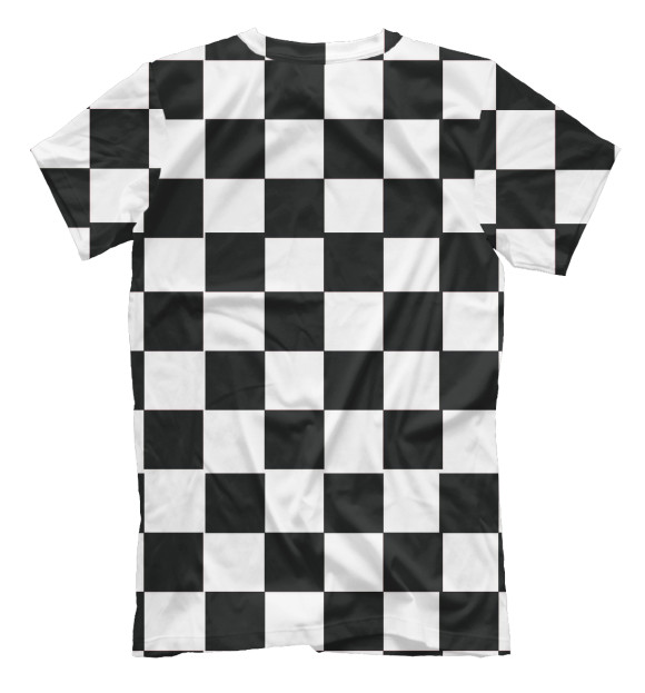 Мужская футболка с изображением Доска шахматная цвета Белый