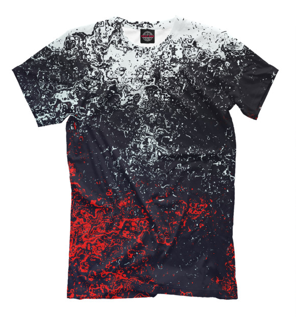 Мужская футболка с изображением Брызги красок цвета Черный