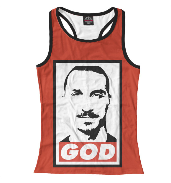 Женская майка-борцовка с изображением Ибрагимович цвета Белый