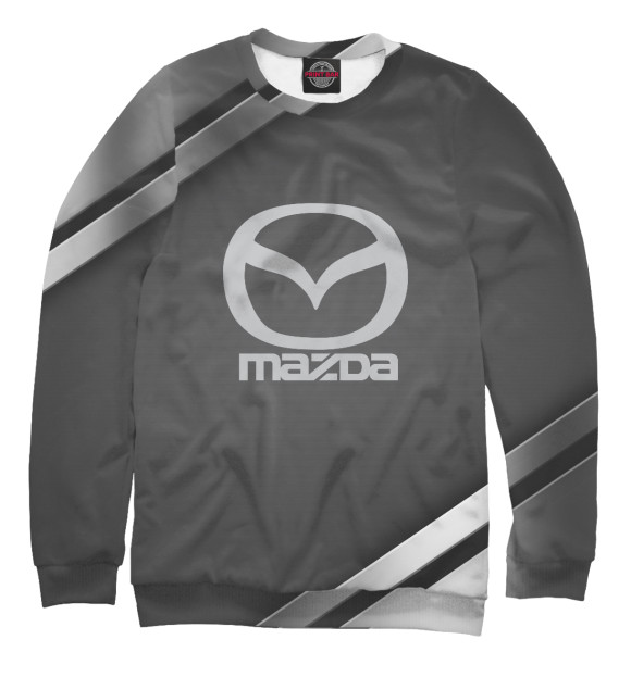 Мужской свитшот с изображением Mazda цвета Белый