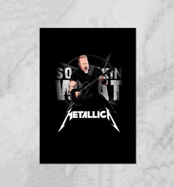 Плакат с изображением Metallica цвета Белый