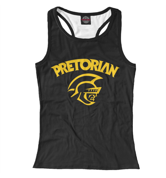Женская майка-борцовка с изображением Pretorian цвета Белый