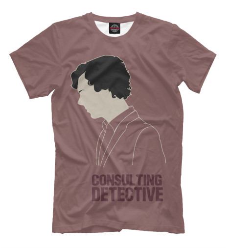 

Футболки Print Bar, Серый, Consulting Detective