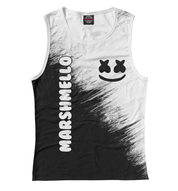 Майка для девочки с изображением Marshmello цвета Белый