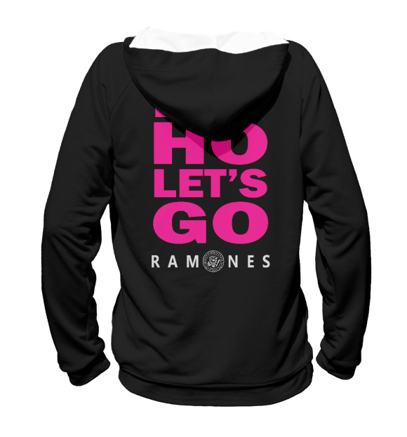Женское худи с изображением RAMONES PINK цвета Белый
