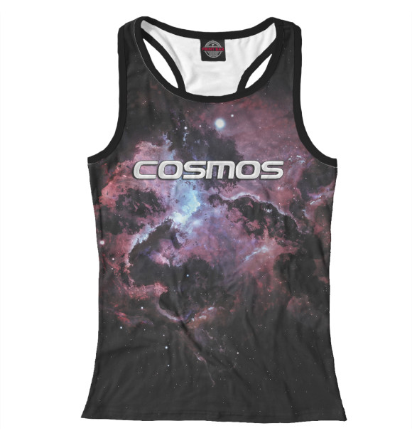 Женская майка-борцовка с изображением Cosmos цвета Белый