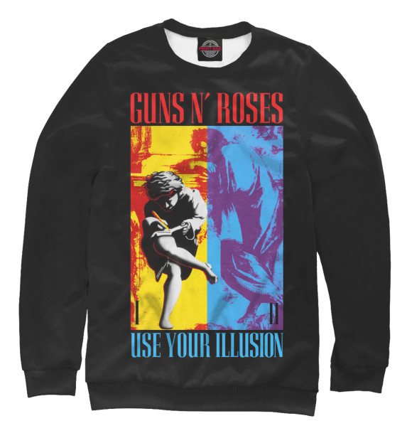 Свитшот для мальчиков с изображением Guns N'Roses цвета Белый