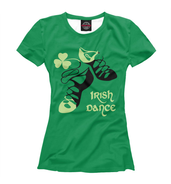 Женская футболка с изображением Ireland, Irish dance цвета Белый