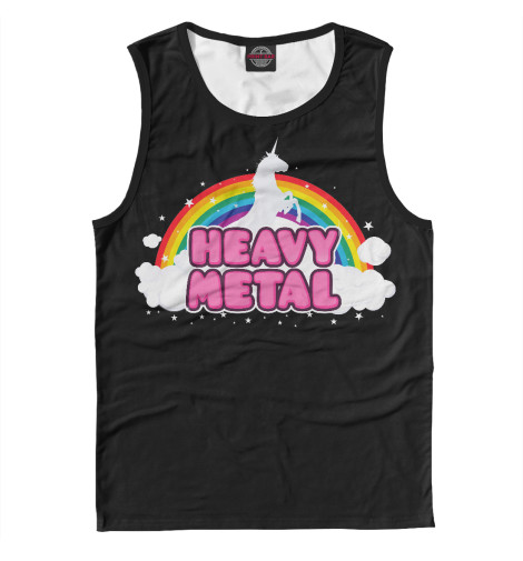 

Майки Print Bar, Белый, Heavy Metal Unicorn