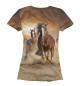 Женская футболка Бегущие лошади