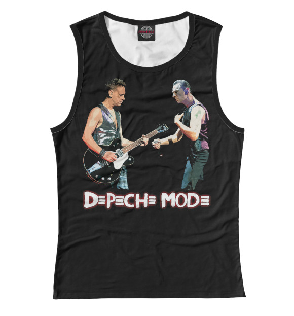 Майка для девочки с изображением Depeche Mode цвета Белый