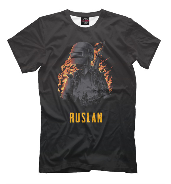 Мужская футболка с изображением PUBG - Ruslan цвета Белый