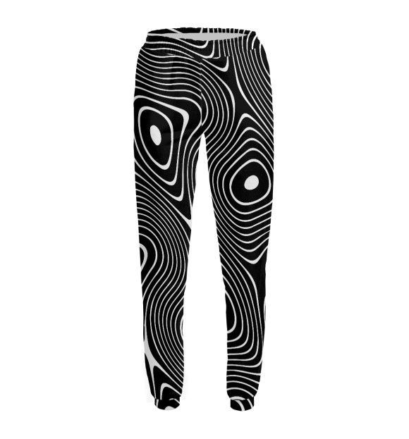 Женские спортивные штаны с притом Waves pattern / Abstraction цвета Белый Женские спортивные штаны с изображением Waves pattern / Abstraction цвета Белый