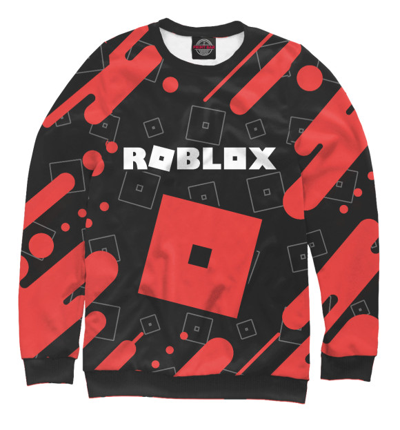 Свитшот для мальчиков с изображением Roblox / Роблокс цвета Белый