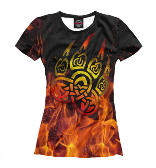 Женская футболка Огненная печать Велеса