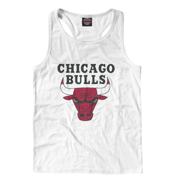 Мужская майка-борцовка с изображением Chicago Bulls цвета Белый