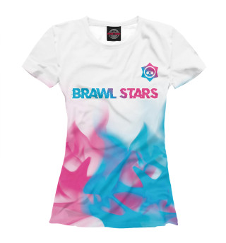 Женская футболка Brawl Stars Neon Gradient (дым)