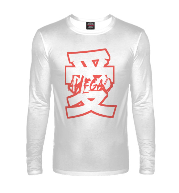 Мужской лонгслив с изображением Ahegao цвета Белый
