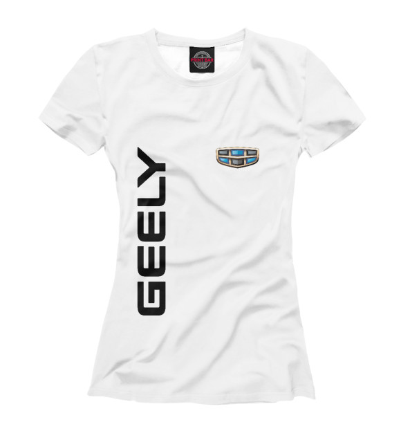 Женская футболка с изображением GEELY цвета Белый
