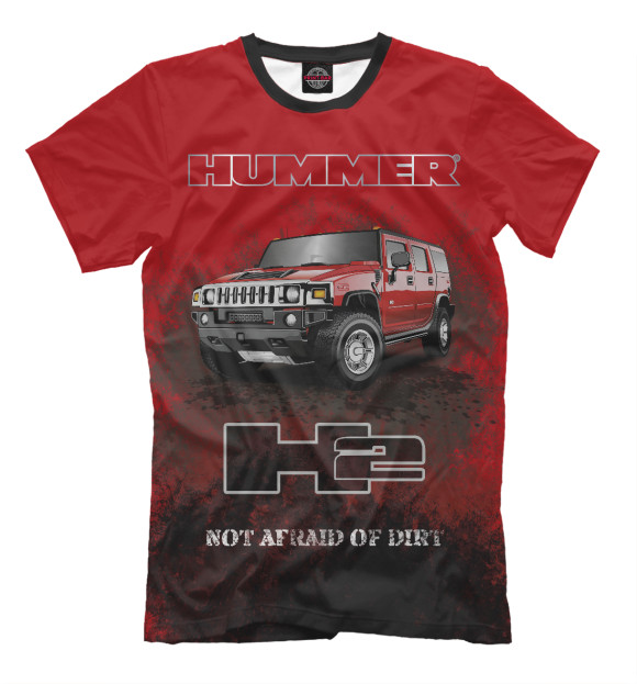 Футболка для мальчиков с изображением Hummer H2 Red цвета Белый