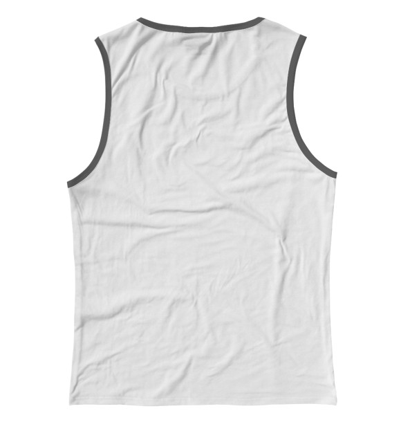 Майка для девочки с притом Черный кролик Банни цвета Белый Майка для девочки с изображением Черный кролик Банни цвета Белый