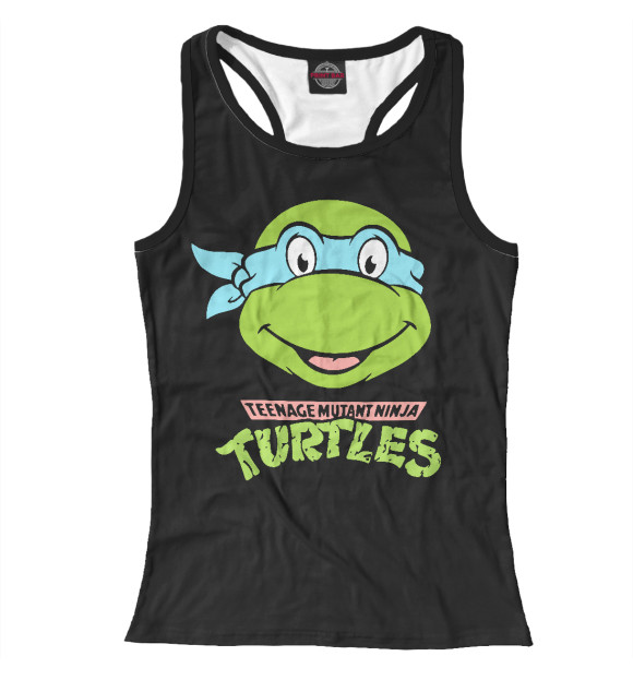 Женская майка-борцовка с изображением Черепашки-ниндзя цвета Белый