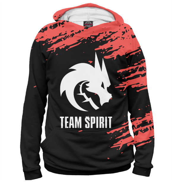 Женское худи с изображением Team Spirit цвета Белый