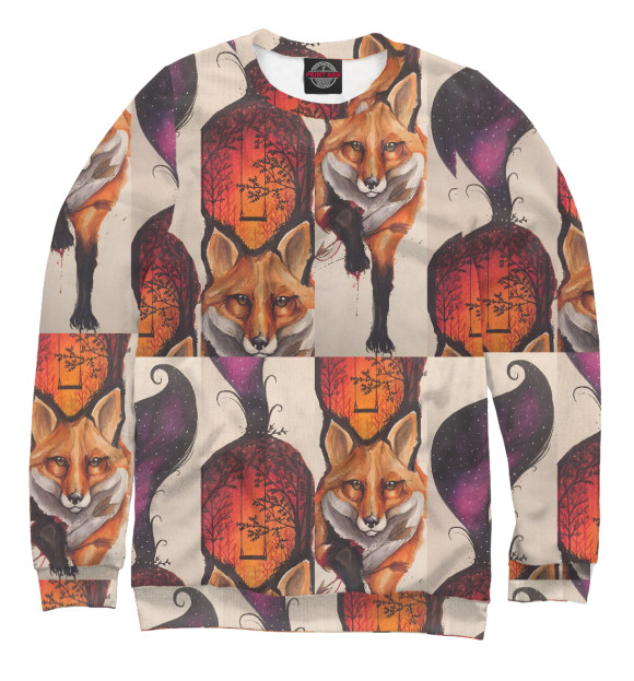 Свитшот для девочек с изображением Foxy цвета Белый