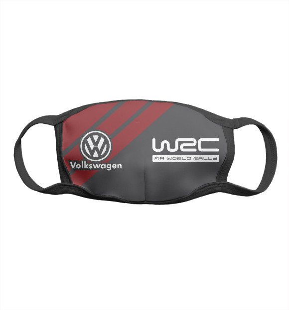 Маска тканевая с изображением Volkswagen цвета Белый
