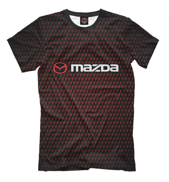 Мужская футболка с изображением Mazda / Мазда цвета Белый