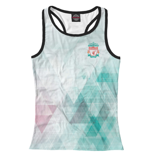 Женская майка-борцовка с изображением Liverpool цвета Белый