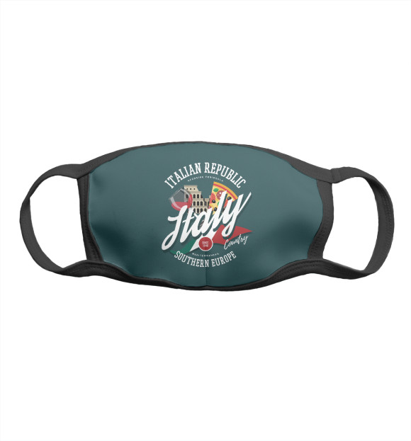 Маска тканевая с изображением Италия цвета Белый