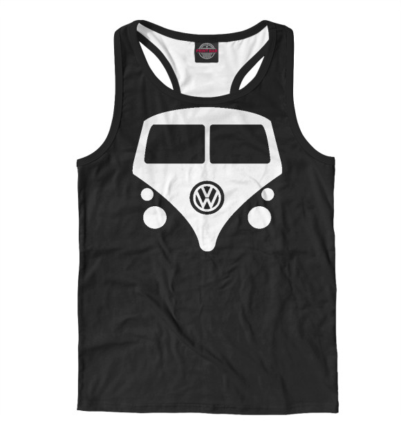 Мужская майка-борцовка с изображением Volkswagen White T1 цвета Белый