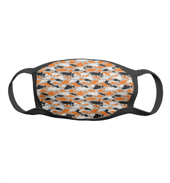 Маска тканевая с изображением Рыбалка цвета Белый