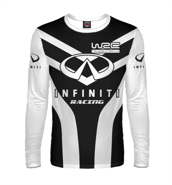 Мужской лонгслив с изображением Infiniti цвета Белый