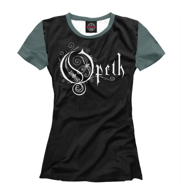Женская футболка с изображением Opeth цвета Белый