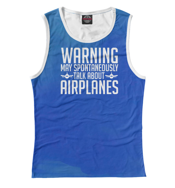 Майка для девочки с изображением May Spontaneously Airplanes цвета Белый