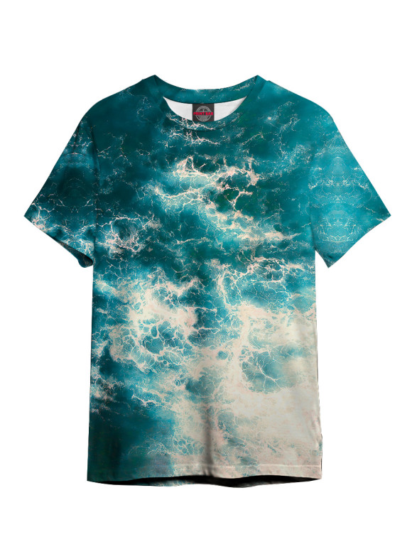 Женская футболка с изображением Море цвета Белый