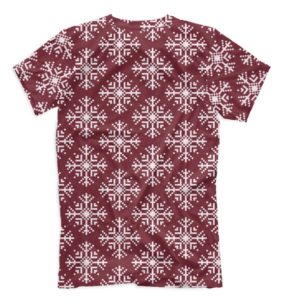 Футболка для мальчиков с изображением Змея на фоне снежинок цвета Белый