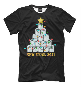 Мужская футболка Новый год 2021