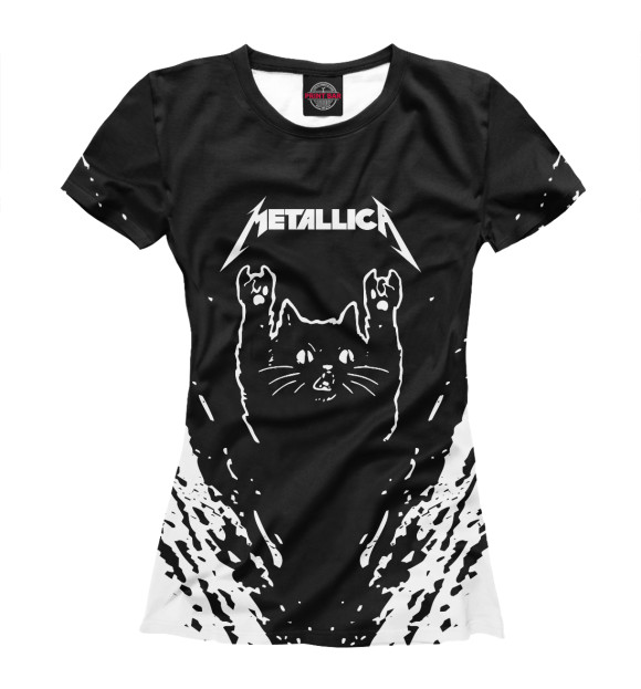 Женская футболка с изображением Metallica цвета Белый
