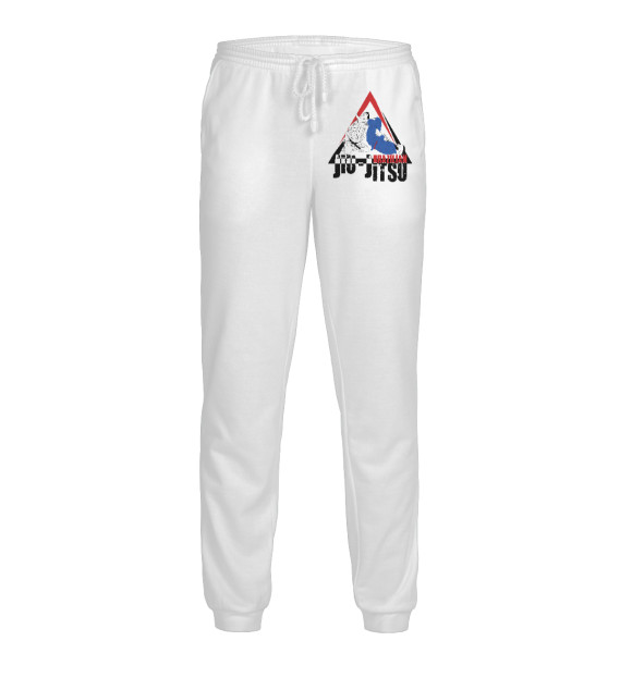 Мужские спортивные штаны с изображением JIU JITSU цвета Белый