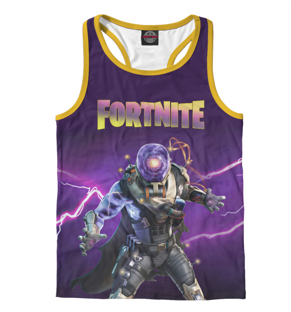 Мужская майка-борцовка с изображением Fortnite Cyclo Outfit цвета Белый