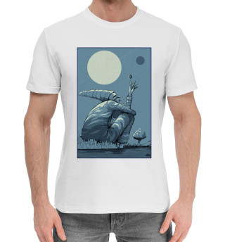 Мужская хлопковая футболка Гном и Луна