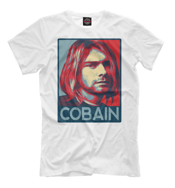 Футболка для мальчиков с изображением Kurt Cobain (Nirvana) цвета Белый