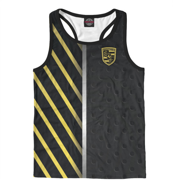 Мужская майка-борцовка с изображением Porsche цвета Белый