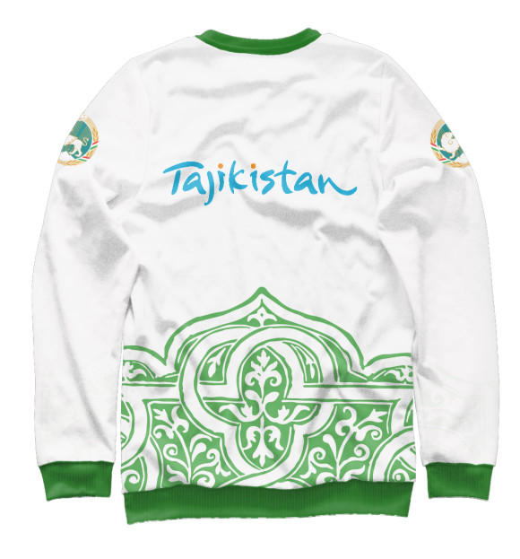 Свитшот для мальчиков с изображением Tajikistan цвета Белый