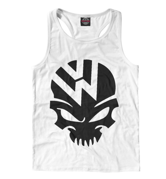 Мужская майка-борцовка с изображением Volkswagen цвета Белый